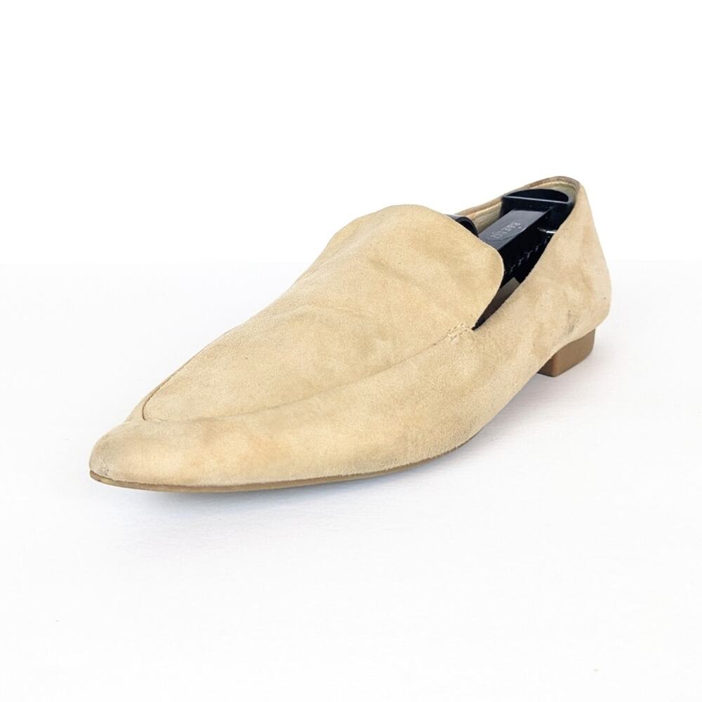 Bleeker Bond Loafers 7.5 Tan Leather Pointed Toe Slip On Classic Chic